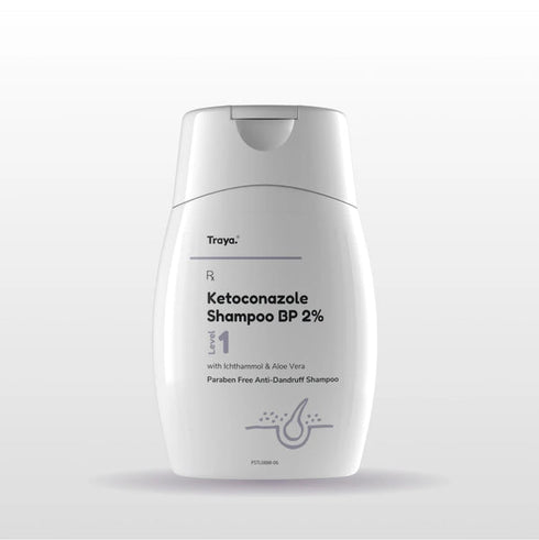 Traya Anti-Dandruff Shampoo with Ichthammol & Aloevera